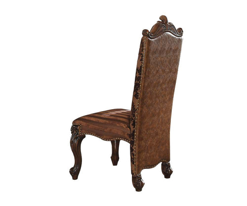 FABRIC CHERRY OAK SIDE CHAIR (SET OF 2)