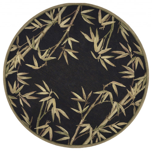 TROPICAL BAMBOO ROUND AREA RUG