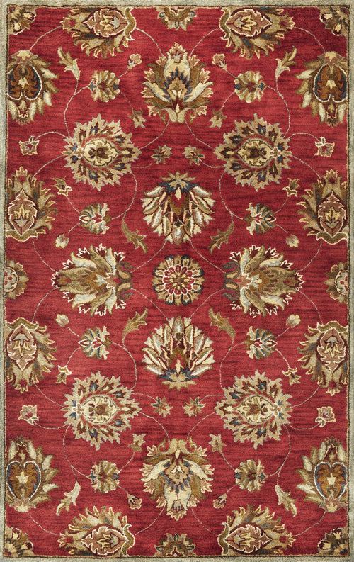 WOOL RED AREA RUG