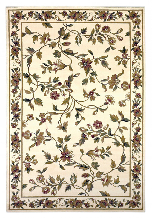 TRADITIONAL FLORAL VINES AREA RUG