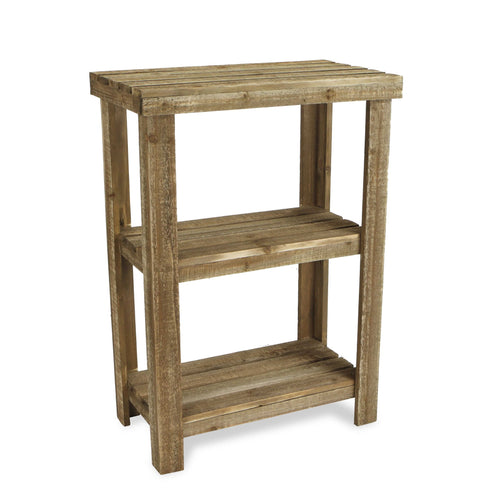 RUSTIC NATURAL WOOD SIDE TABLE