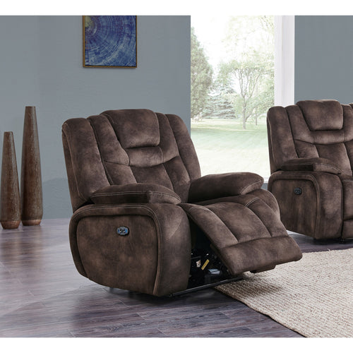 CHOCOLATE POWER GLIDER RECLINER