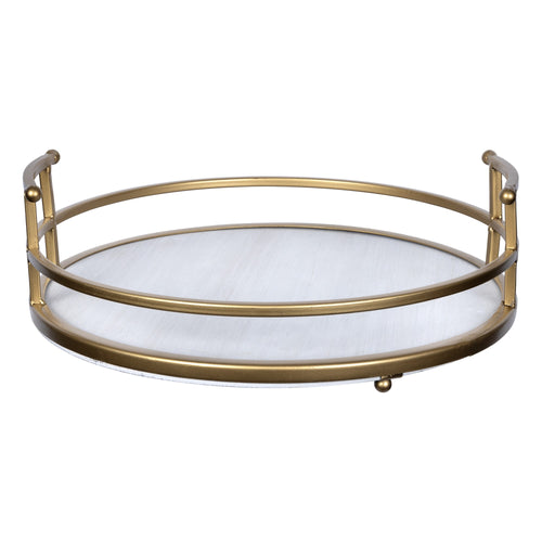 FARMHOUSE STYLE GOLD DECORATIVE TRAY