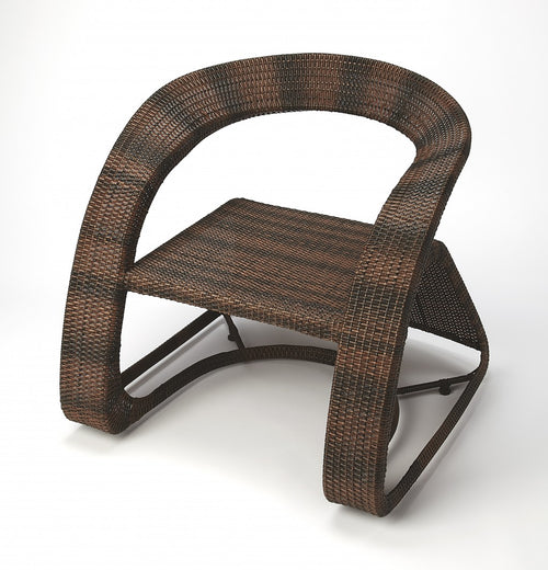 DARK BROWN RATTAN CHAIR