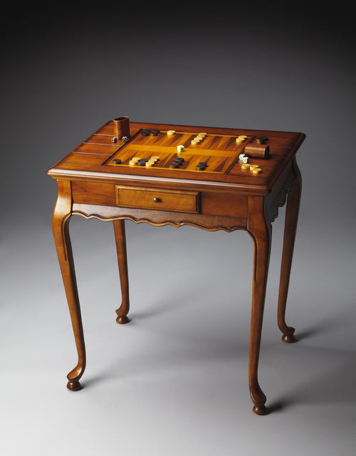 OLIVE ASH BURL GAME TABLE