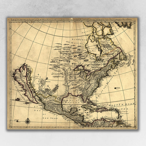 MAP OF NORTH AMERICA C1685