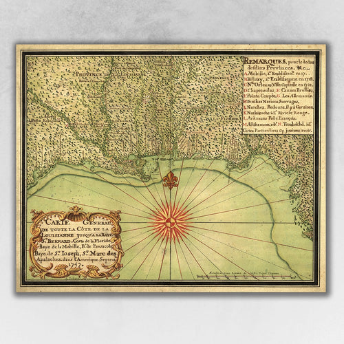 C1747 MAP OF THE GULF COAST