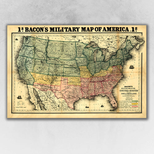 VINTAGE CIVIL WAR MAP