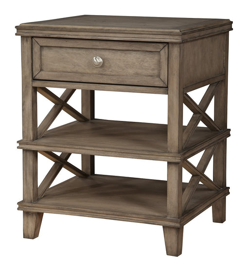 1 DRAWER WITH SHELVES NIGHTSTAND
