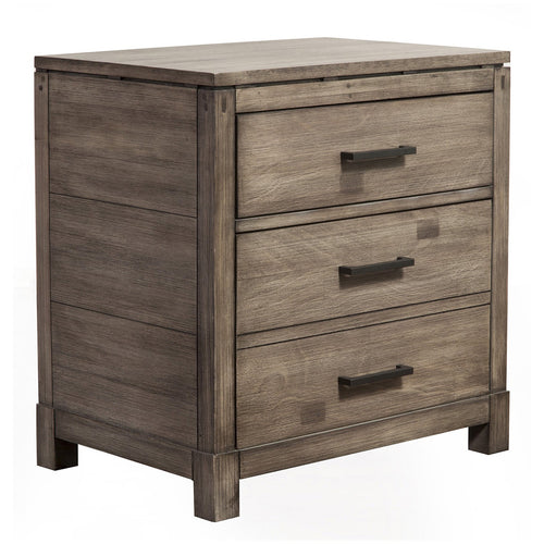 GREY FINISH WOOD NIGHTSTAND