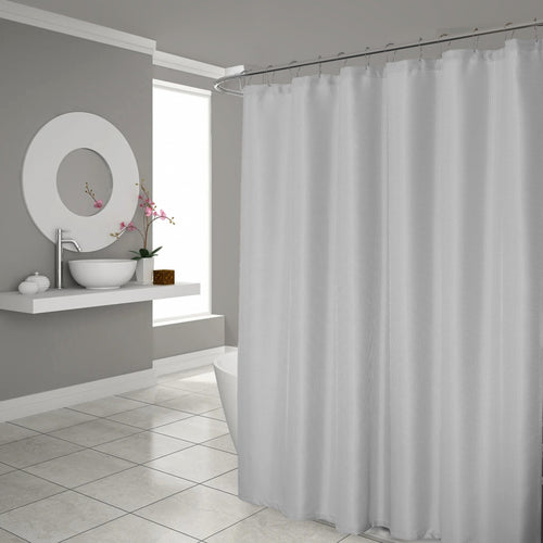 SILVER WEAVE SHOWER CURTAIN