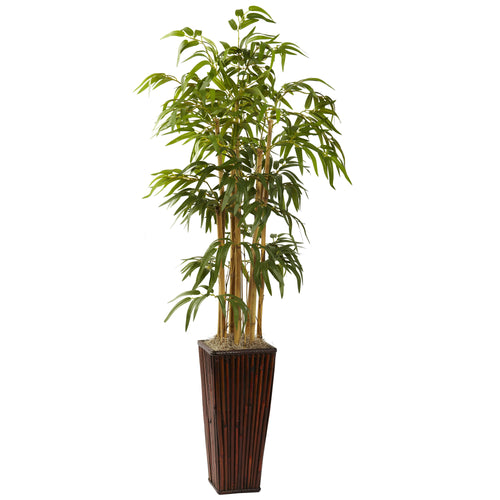 4’ BAMBOO W/DECORATIVE PLANTER