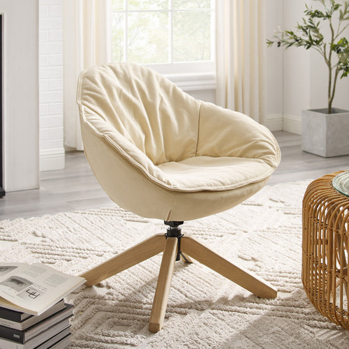 MODERN OFF WHITE ACCENT CHAIR