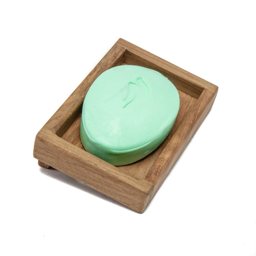 TRADITIONAL SOLID TEAK WALL MOUNT SOAP DISH