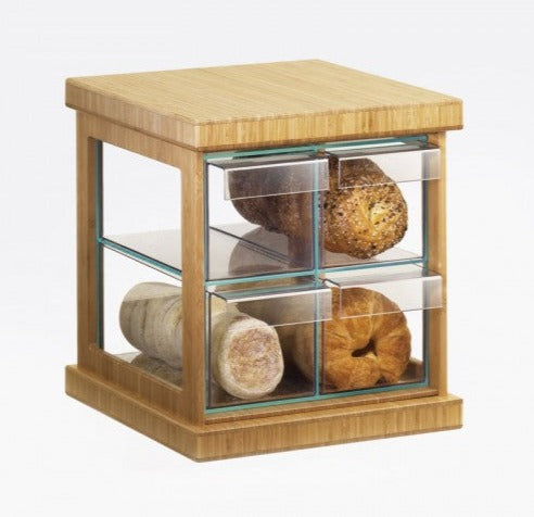 BAMBOO 4 DRAWER BREAD CASE