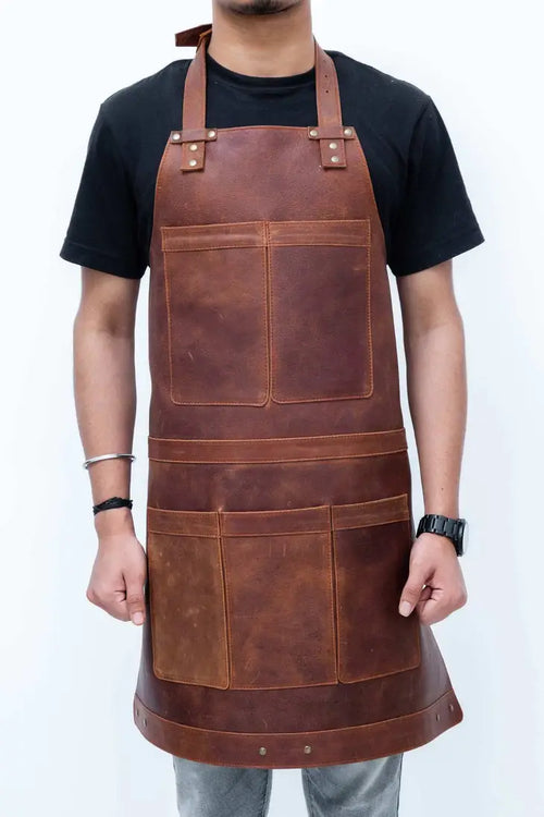 LUXURY LEATHER APRON (SET OF 2)