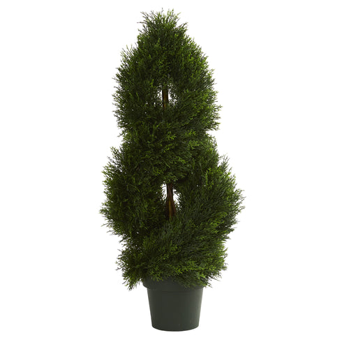 3' DOUBLE POND CYPRESS SPIRAL ARTIFICIAL TOPIARY TREE