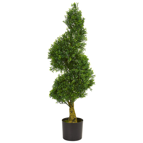 4' SPIRAL BOXWOOD ARTIFICIAL TREE