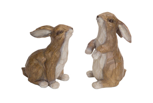 POLYSTONE RABBIT (SET OF 2)