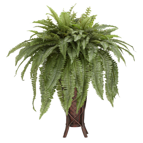 BOSTON FERN W/STAND SILK PLANT