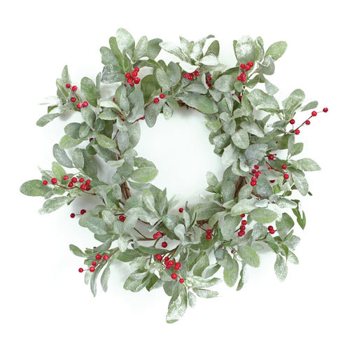 MISTLETOE WREATH WITH BERRIES