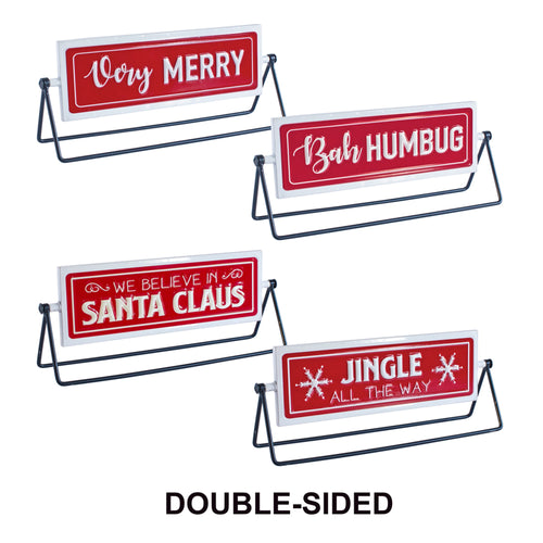 REVERSABLE CHRISTMAS SIGN (SET OF 2)