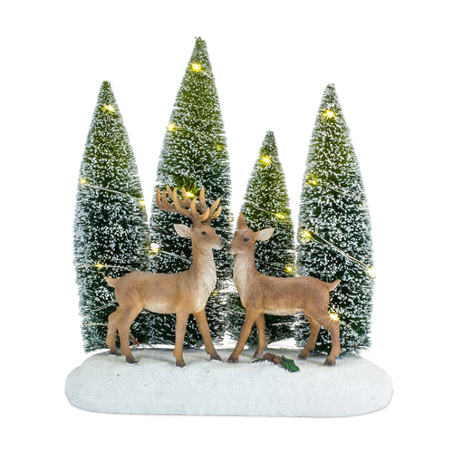 LED DEER AND TREES