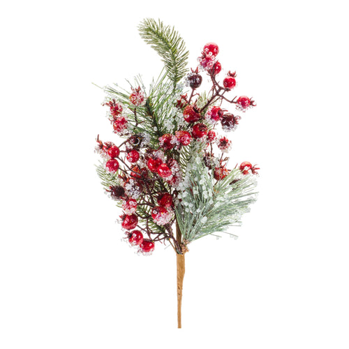 ICED PINE AND BERRY SPRAY (SET OF 6)