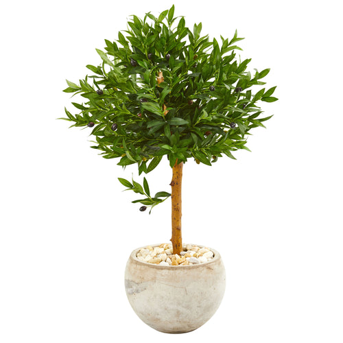 38” OLIVE TOPIARY ARTIFICIAL TREE
