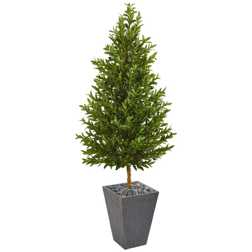 67” OLIVE CONE TOPIARY ARTIFICIAL TREE