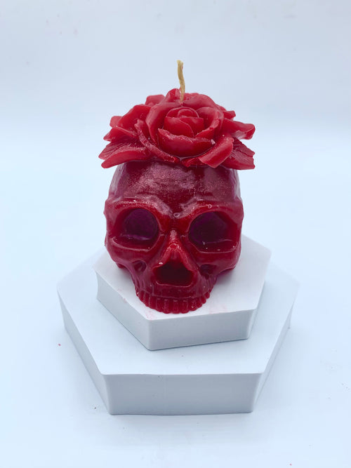 ROSE SKULL CANDLE