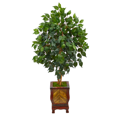 46” FICUS ARTIFICIAL TREE IN DECORATIVE PLANTER