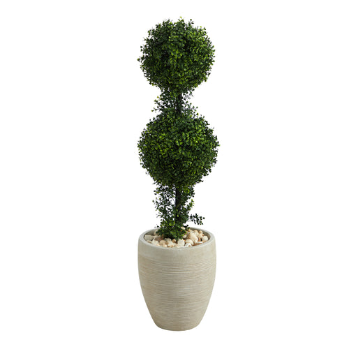 3.5’ BOXWOOD DOUBLE BALL TOPIARY ARTIFICIAL TREE