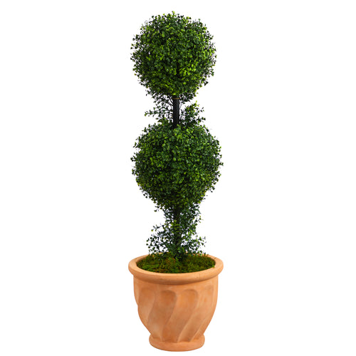 40” BOXWOOD DOUBLE BALL TOPIARY ARTIFICIAL TREE