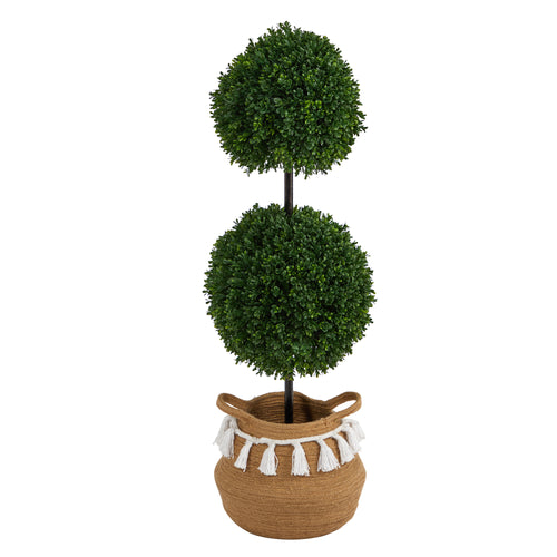 3.5’ BOXWOOD DOUBLE BALL TOPIARY TREE
