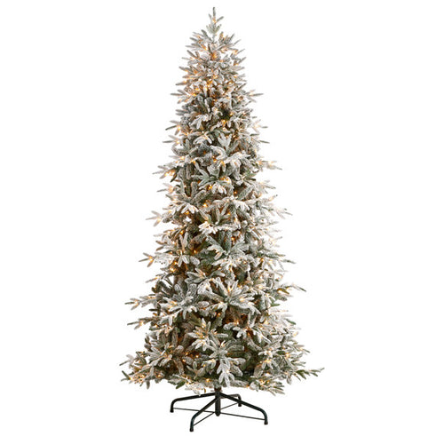 FLOCKED MANCHESTER SPRUCE ARTIFICIAL CHRISTMAS TREE