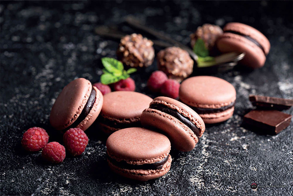 Image of Chocolate and Raspberry Macarons