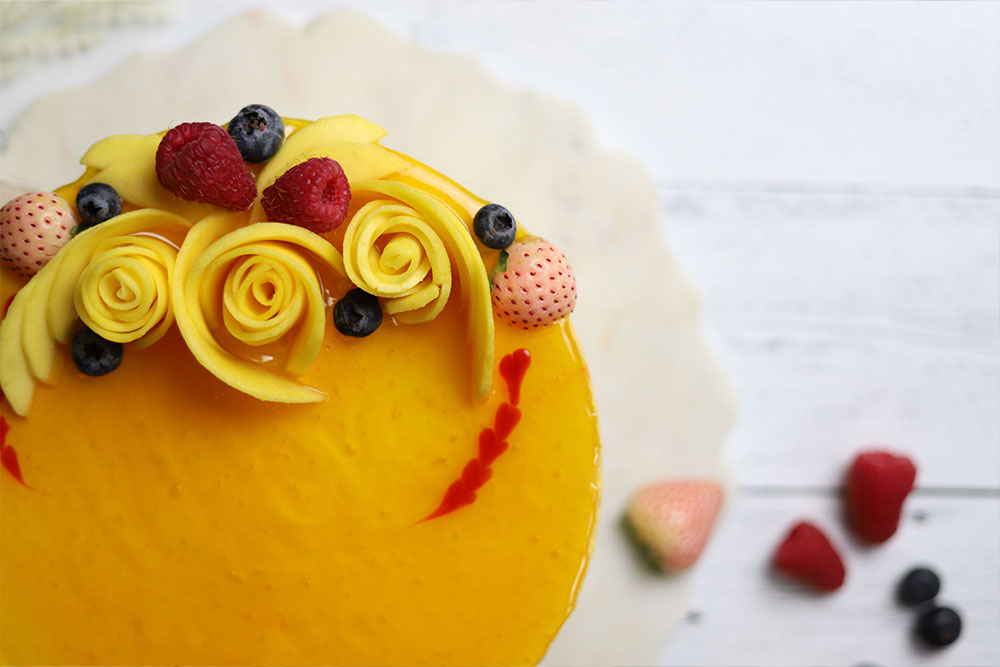 Image of No-Bake Mango Passionfruit Cheesecake