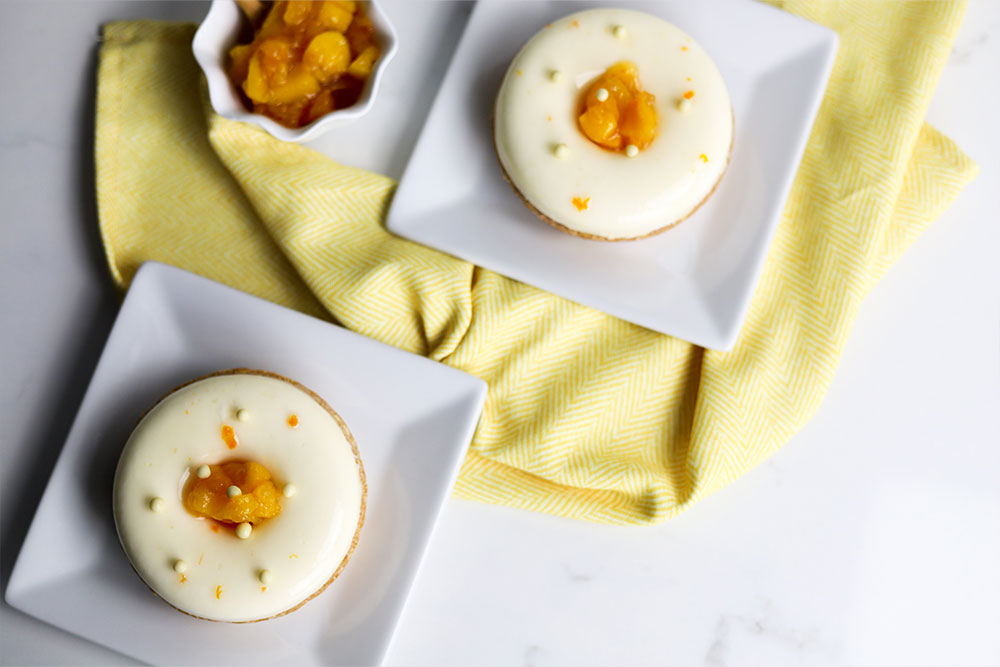 Image of Chef Jessica Ellington's Peach Bellini Tarts: an Italian cocktail turned dessert 