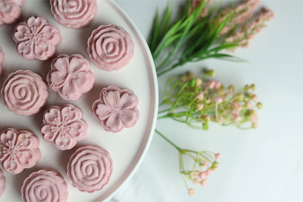 Photo of Rose Mooncakes with Pistachio Filling