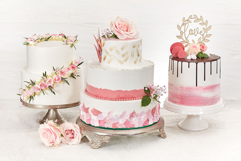 Image of three on-trend cakes for spring