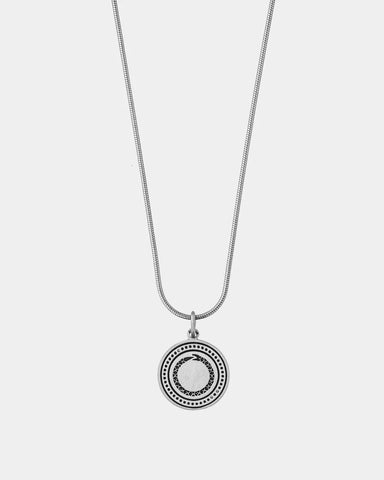 Ouroborus silver necklace