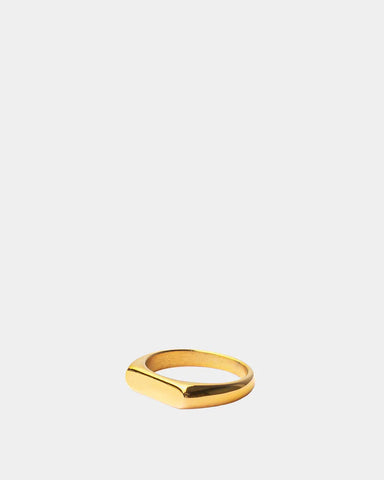 flat top ring golden