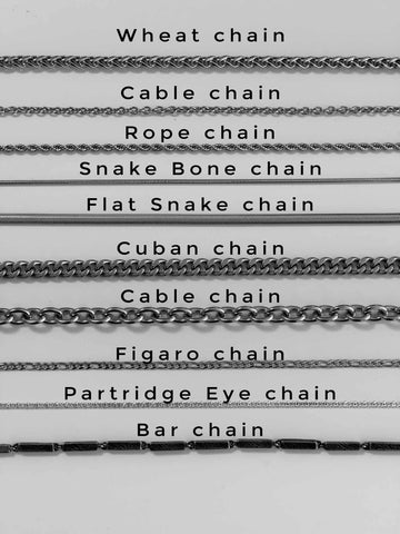 types of chains in jewelry