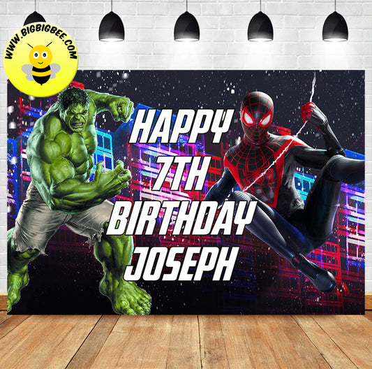 Custom The Incredible Hulk Birthday Backdrop – BigBigBee Party Sign