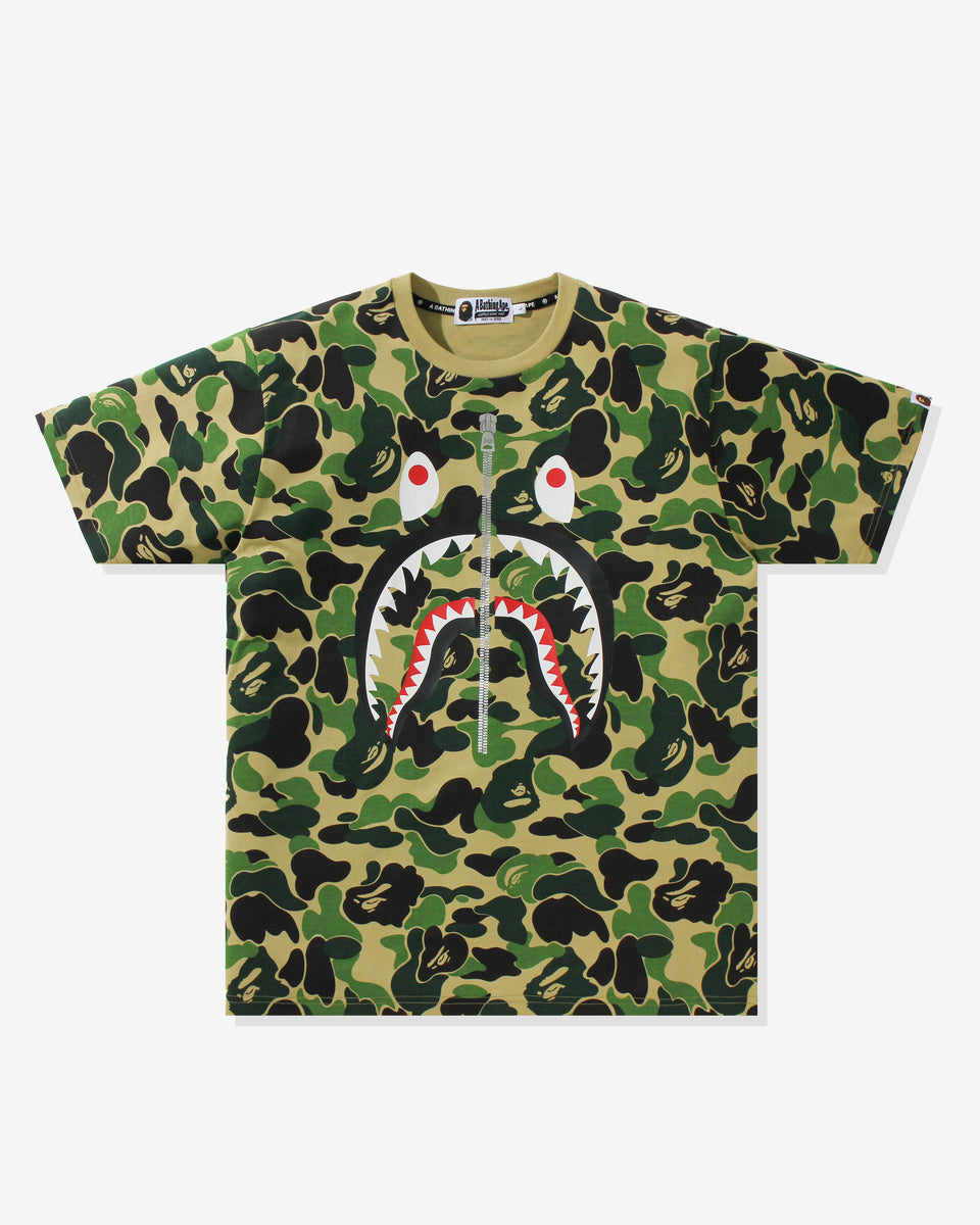 BAPE BIG ABC CAMO SHARK TEE - GREEN – Undefeated