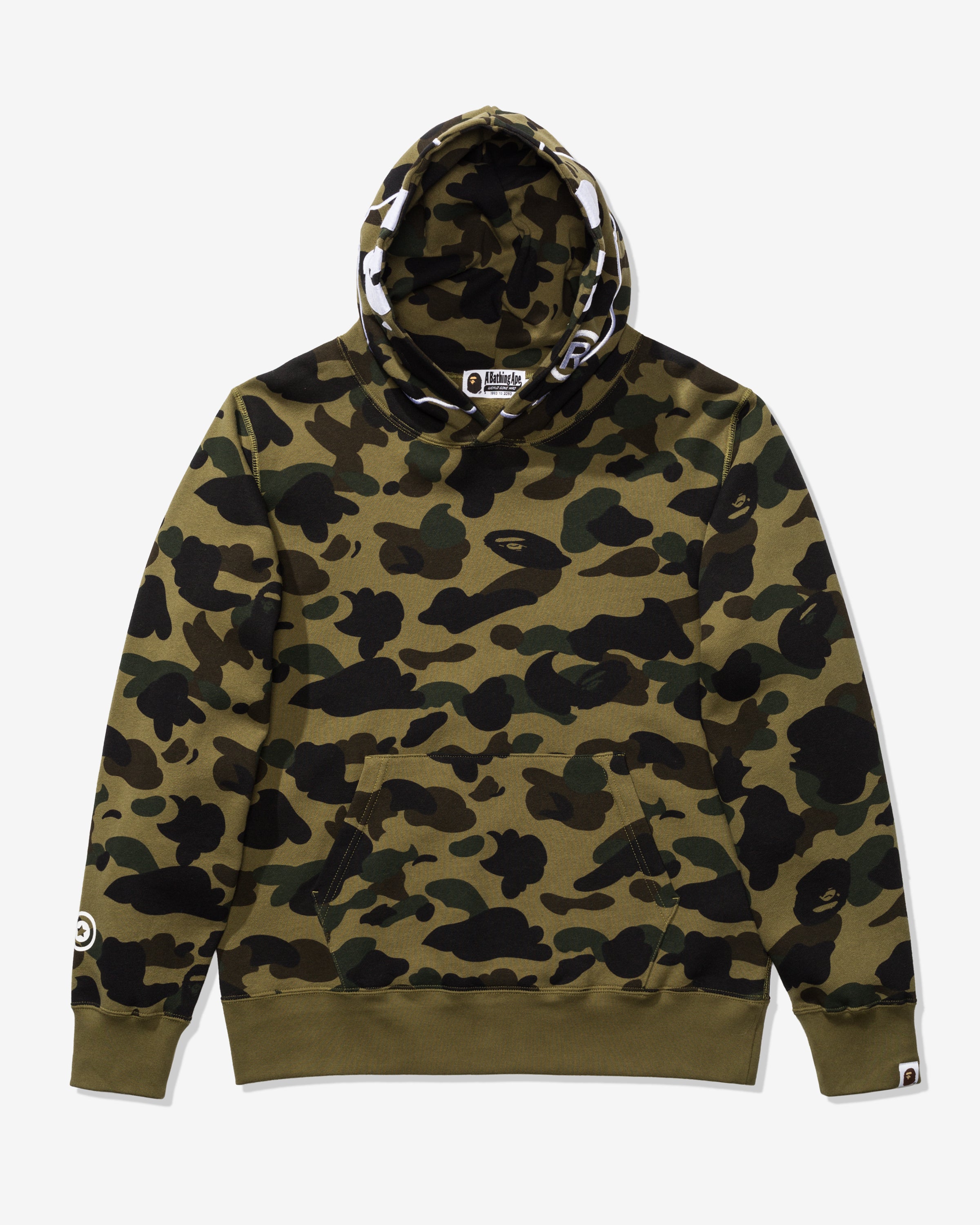 BAPE 1ST CAMO 2ND APE PULLOVER HOODIE - GREEN – Undefeated