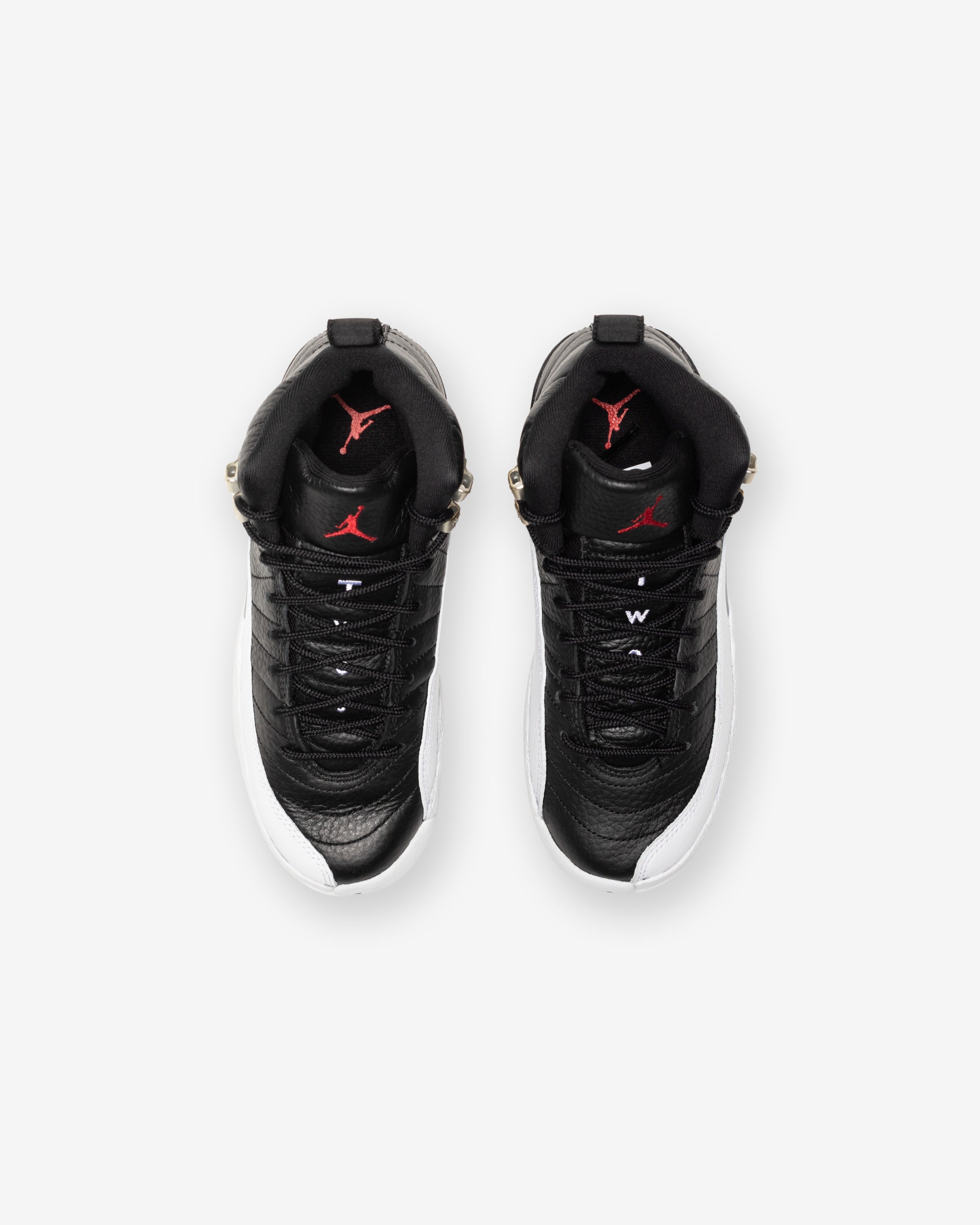 JORDAN GS AJ 12 RETRO - BLACK/ VARSITYRED/ WHITE – Undefeated