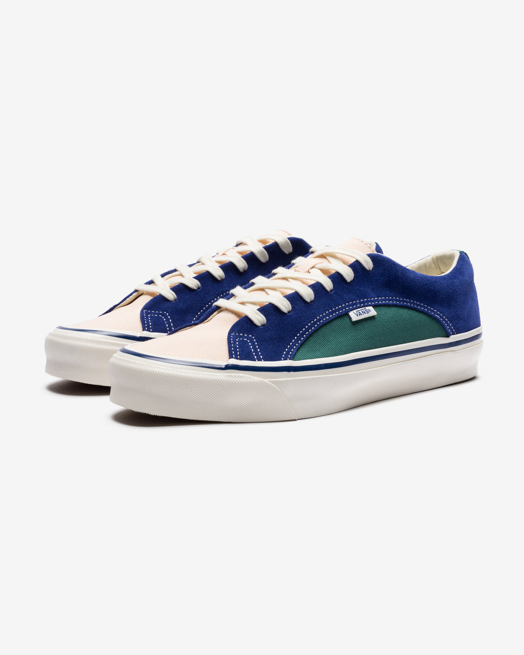 green and blue vans