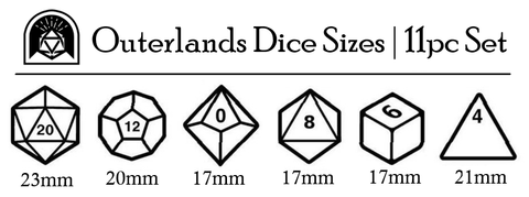 Outerlands Dice Size Chart